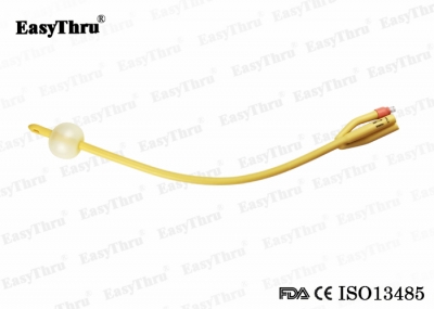 3 Way Disposble Latex Catheter Foley Urethral Catheters Silicone Coating Fr16 to Fr26